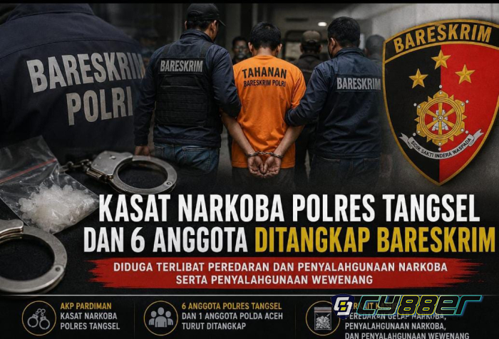 Waduh! Kasat Narkoba dan Enam Anggota Polres Tangsel Ditangkap Bareskrim